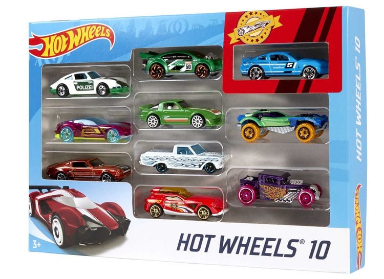 Produktbild: Hot Wheels Set mit 10Fahrzeugen im Ma&szlig;stab 1:64 f&uuml;r Sammler und Kinder