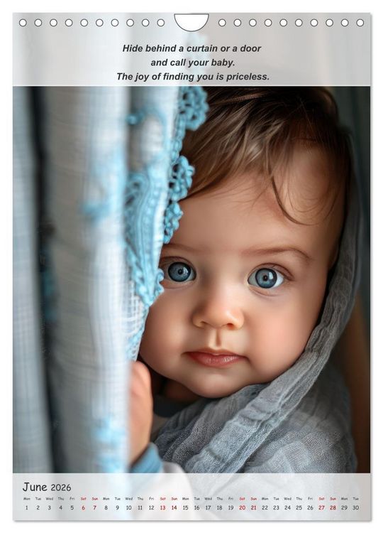 Produktbild: No more boredom for your baby (Wall Calendar 2026 DIN A4 portrait), CALVENDO 12 Month Wall Calendar