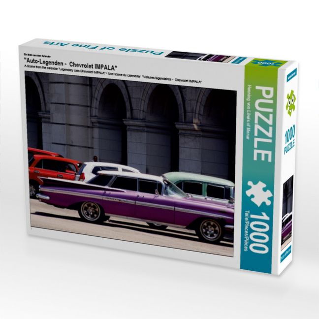 Produktbild: CALVENDO Puzzle Ein Motiv aus dem Kalender "Auto-Legenden - Chevrolet IMPALA" | 1000 Teile Lege-Gr&ouml;&szlig;e 64x48cm Foto-Puzzle f&uuml;r gl&uuml;ckliche Stunden