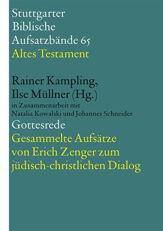 Produktbild: Gottesrede. Gesammelte Aufsätze von Erich Zenger zum jüdisch-christlichen Dialog