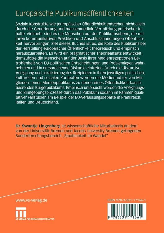 Produktbild: Europ&auml;ische Publikums&ouml;ffentlichkeiten