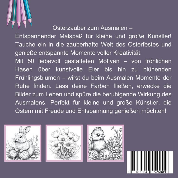 Produktbild: Osterzauber Malbuch f&uuml;r Erwachsene, Jugendliche und Kinder ab 6 Jahren