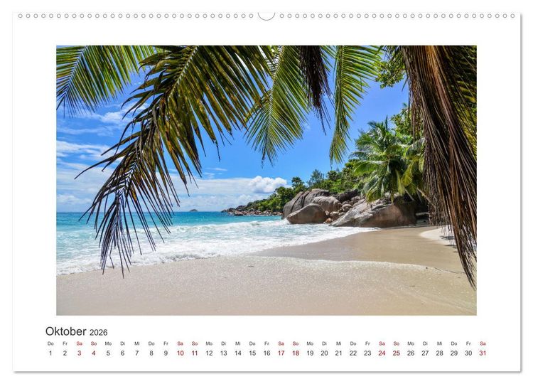 Produktbild: Seychellen - unterwegs mit Julia Hahn (Wandkalender 2026 DIN A2 quer), CALVENDO Monatskalender