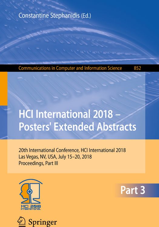 Produktbild: HCI International 2018 &ndash; Posters' Extended Abstracts