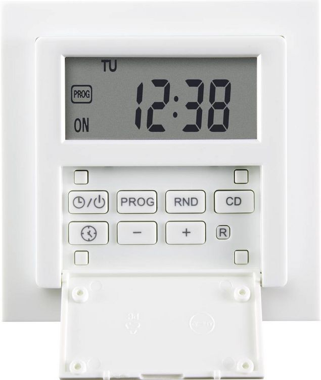 Produktbild: Sygonix SY-4504968 Unterputz-Timer digital Wochenprogramm 1800W Countdown-Funktion, inkl. Aufputzrahmen, START/STOPP-Funktion