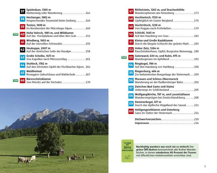 Produktbild: ROTHER Wanderbuch Wandern mit &Ouml;ffis - Steiermark. 60 Touren mit Bahn & Bus