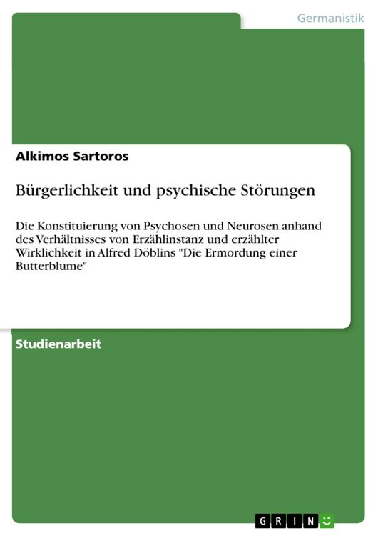 Produktbild: B&uuml;rgerlichkeit und psychische St&ouml;rungen