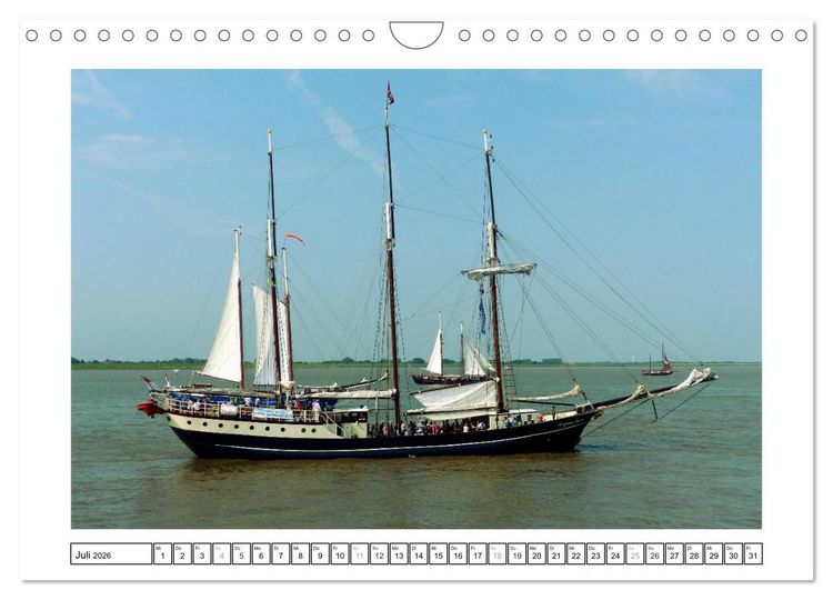 Produktbild: Segelspektakel in Bremerhaven. Die Sail (Wandkalender 2026 DIN A4 quer), CALVENDO Monatskalender