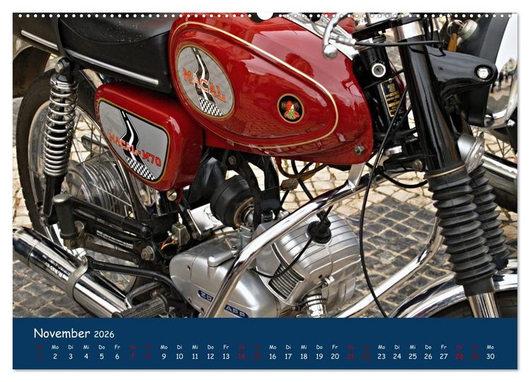 Produktbild: Vintage Mopeds (Wandkalender 2026 DIN A2 quer), CALVENDO Monatskalender