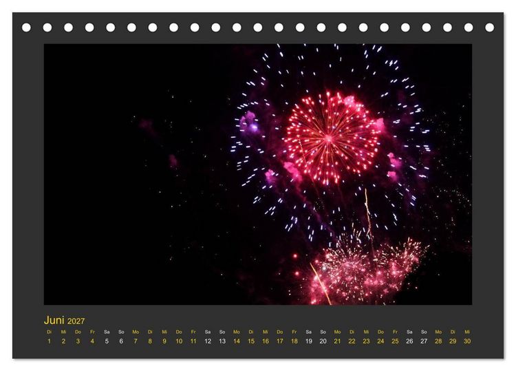 Produktbild: Feuerwerk - Explosives am Himmel (Tischkalender 2027 DIN A5 quer), CALVENDO Monatskalender