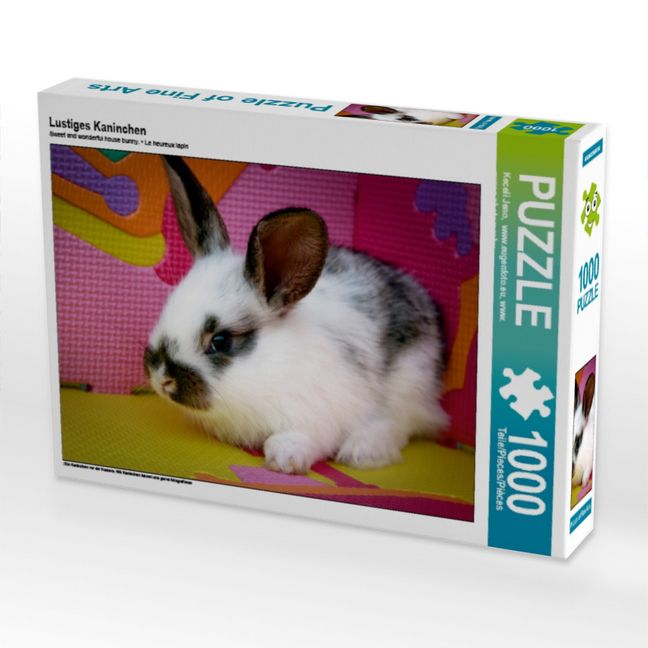 Produktbild: CALVENDO Puzzle Lustiges Kaninchen | 1000 Teile Lege-Gr&ouml;&szlig;e 64x48cm Foto-Puzzle f&uuml;r gl&uuml;ckliche Stunden