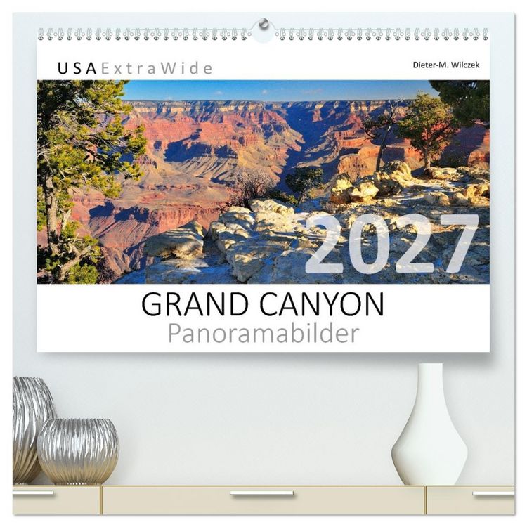 Produktbild: GRAND CANYON Panoramabilder (hochwertiger Premium Wandkalender 2027 DIN A2 quer), Kunstdruck in Hochglanz