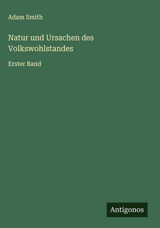 Produktbild: Natur und Ursachen des Volkswohlstandes