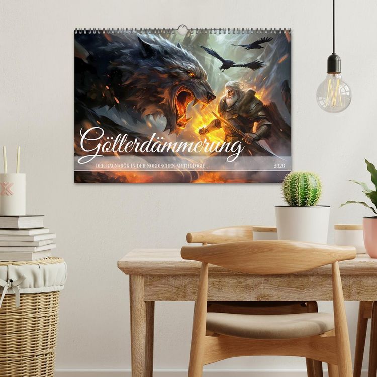 Produktbild: G&ouml;tterd&auml;mmerung - Der Ragnar&ouml;k in der nordischen Mythologie (Wandkalender 2026 DIN A3 quer), CALVENDO Monatskalender