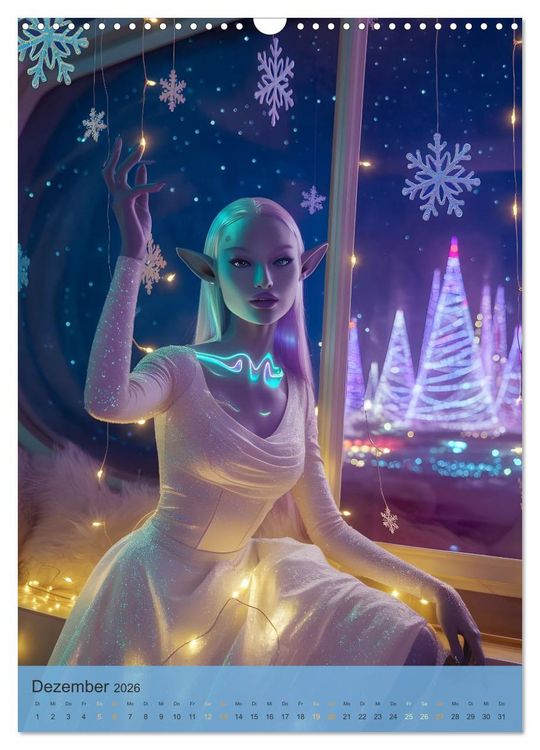 Produktbild: Kosmische Sirenen vom Planeten Zythera (Wandkalender 2026 DIN A3 hoch), CALVENDO Monatskalender