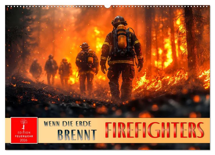 Produktbild: Firefighters - wenn die Erde brennt (Wandkalender 2026 DIN A2 quer), CALVENDO Monatskalender