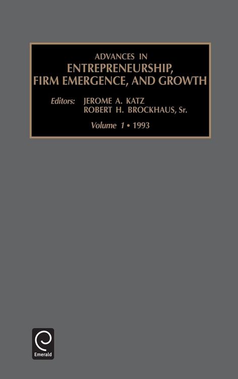 Produktbild: Advances in Entrepreneurship, Firm Emergence and Growth