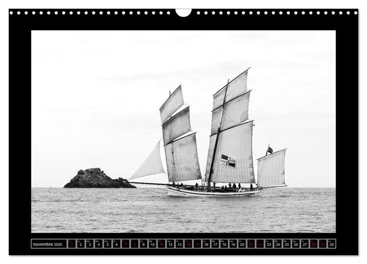 Produktbild: Voiles anciennes (Calendrier mural 2026 DIN A3 vertical), CALVENDO calendrier mensuel