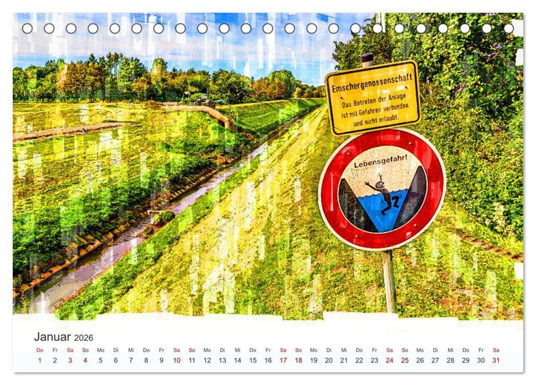 Produktbild: Ruhrpott Art (Tischkalender 2026 DIN A5 quer), CALVENDO Monatskalender