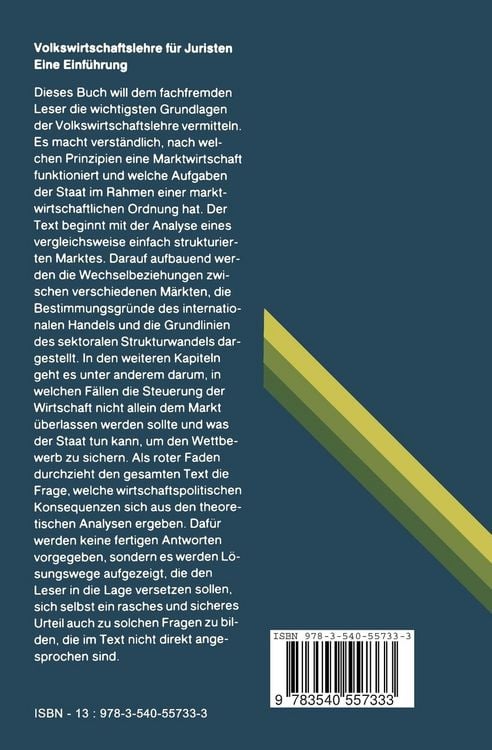 Produktbild: Volkswirtschaftslehre f&uuml;r Juristen