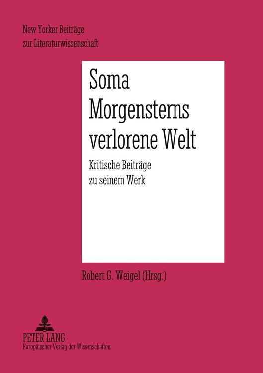 Produktbild: Soma Morgensterns verlorene Welt
