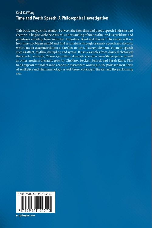 Produktbild: Time and Poetic Speech: A Philosophical Investigation