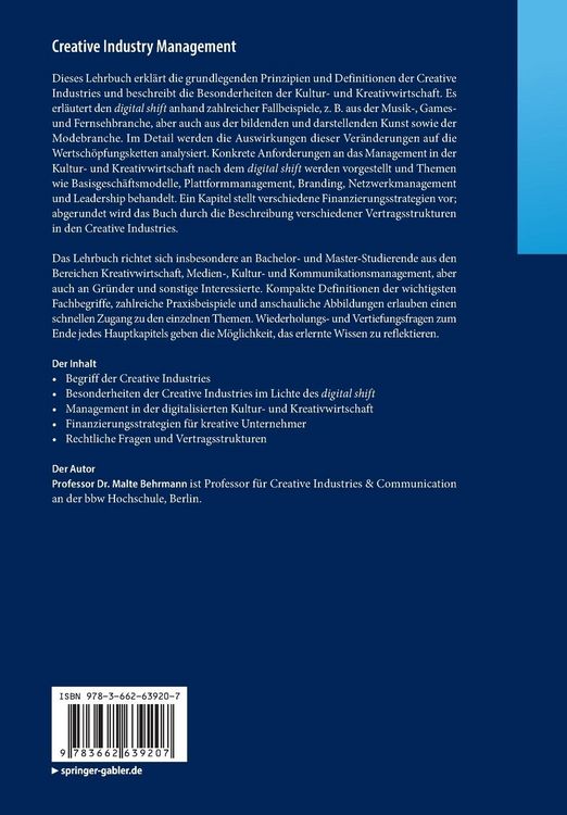 Produktbild: Creative Industry Management