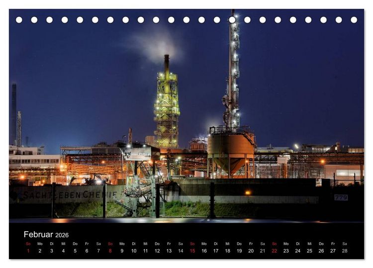 Produktbild: Ruhrlights II - Nachtlichter des Ruhrgebietes (Tischkalender 2026 DIN A5 quer), CALVENDO Monatskalender