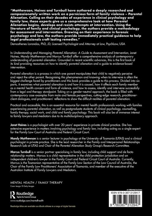 Produktbild: Understanding and Managing Parental Alienation