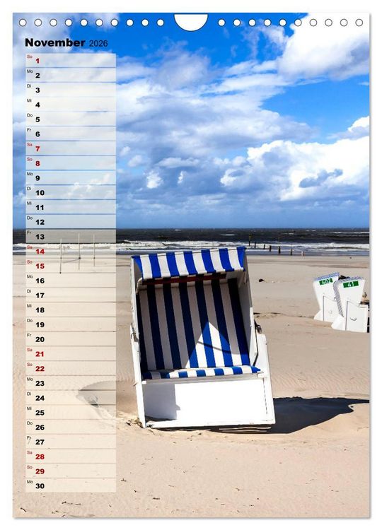 Produktbild: An der See Geburtstagsplaner (Wandkalender 2026 DIN A4 hoch), CALVENDO Monatskalender