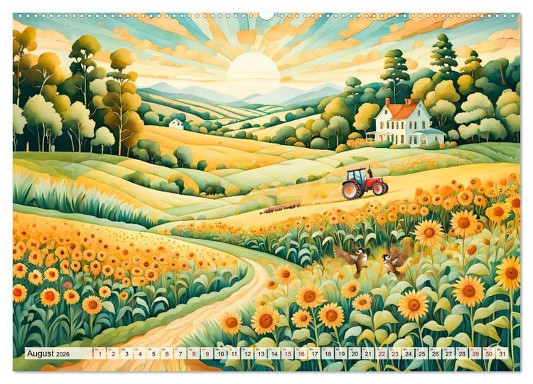 ArtboxONE Wandkalender 2026 A3 - Abstract Nature Mit Floralen Motiven