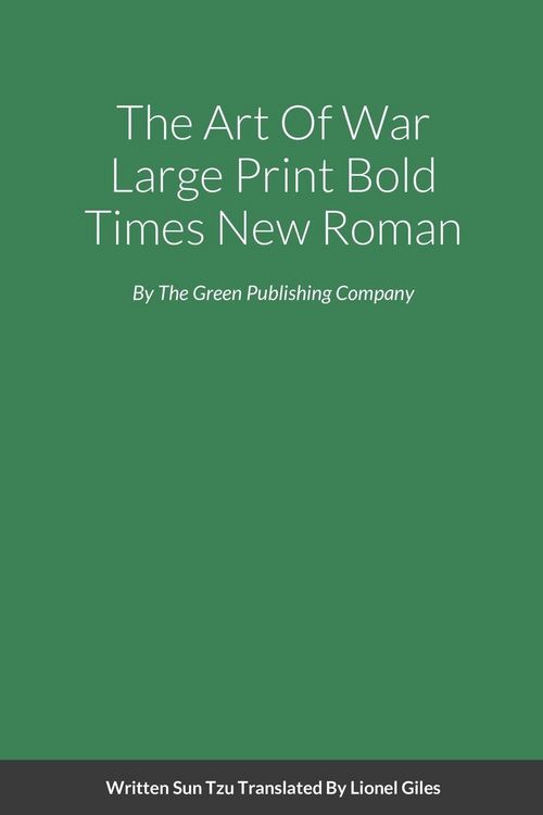 Produktbild: The Art Of War Large Print Bold Times New Roman
