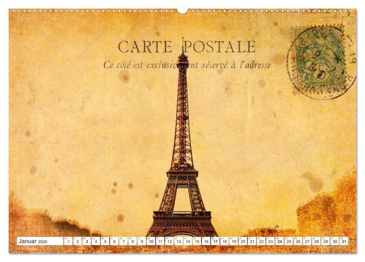 Produktbild: Geliebtes Paris - Ein Bilderbogen aus der Stadt der Liebe (hochwertiger Premium Wandkalender 2026 DIN A2 quer), Kunstdruck in Hochglanz