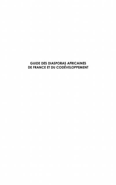Produktbild: Guide des diasporas africainesde france