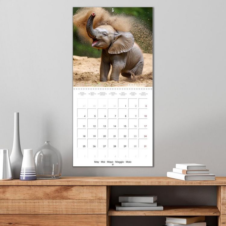 Produktbild: Baby Elephant Adventures (Wall Calendar 2026 12 &times; 12 Inch) CALVENDO 12 Month Wall Calendar