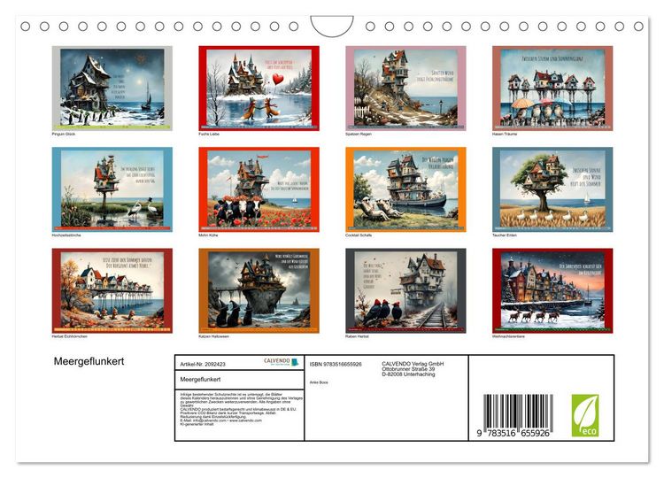 Produktbild: Meergeflunkert (Wandkalender 2026 DIN A4 quer), CALVENDO Monatskalender