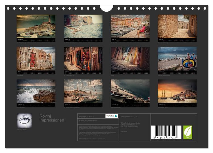 Produktbild: Rovinj Impressionen (Wandkalender 2026 DIN A4 quer), CALVENDO Monatskalender