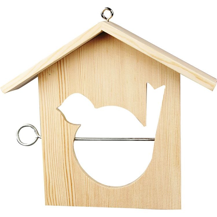 Produktbild: Creativ Company Vogelfutterhaus f&uuml;r &Auml;pfel oder Meisenringe, Gr&ouml;&szlig;e 19x21 cm