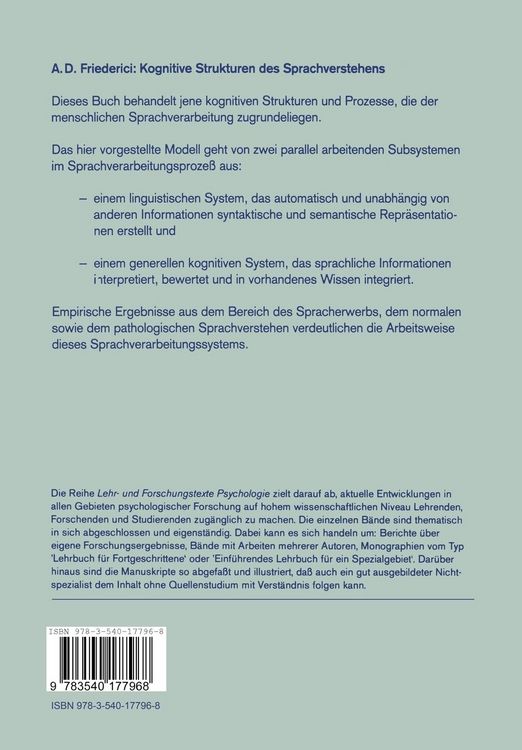 Produktbild: Kognitive Strukturen des Sprachverstehens
