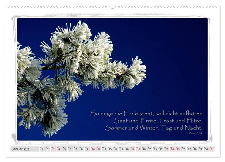 Produktbild: Biblische Spr&uuml;che und Verse (hochwertiger Premium Wandkalender 2026 DIN A2 quer), Kunstdruck in Hochglanz