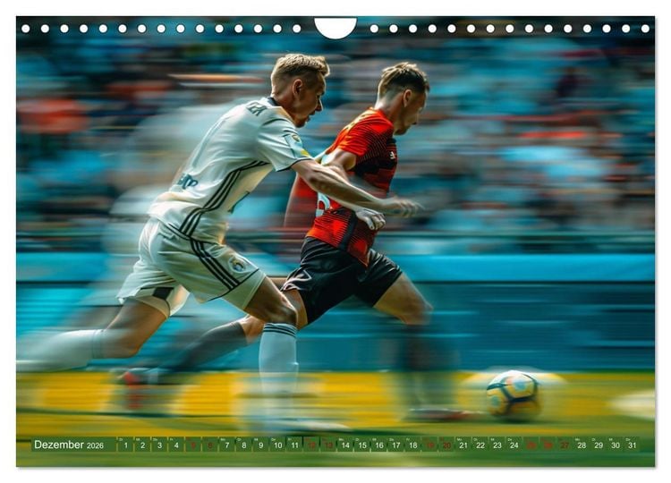 Produktbild: Fu&szlig;ball - Dynamik am Ball (Wandkalender 2026 DIN A4 quer), CALVENDO Monatskalender