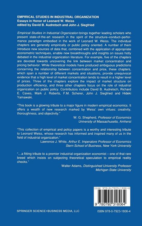 Produktbild: Empirical Studies in Industrial Organization