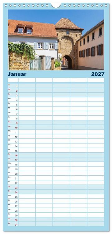 Produktbild: Familienplaner 2027 - Freinsheim - So Wunderbar mit 5 Spalten (Wandkalender, 21 x 45 cm) CALVENDO