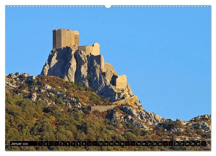 Produktbild: Burgen der Katharer - Unterwegs im Pays Cathare (hochwertiger Premium Wandkalender 2026 DIN A2 quer), Kunstdruck in Hochglanz