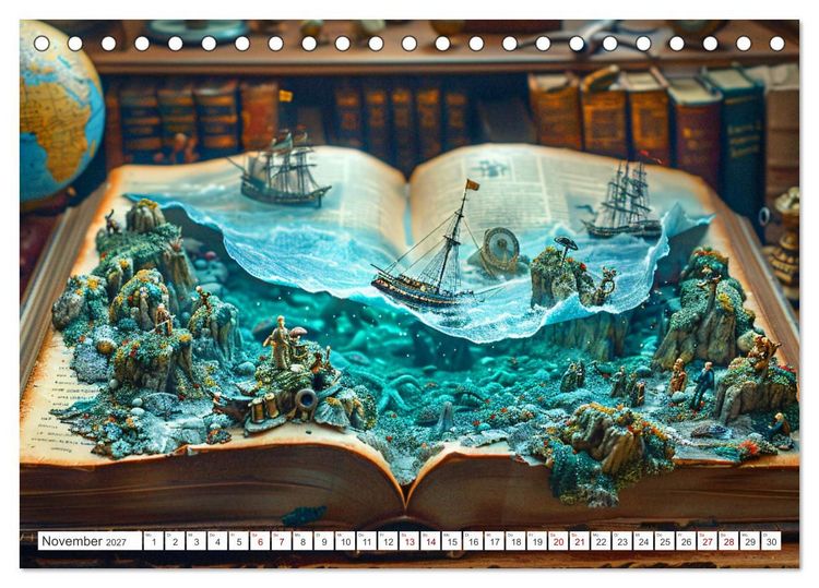 Produktbild: Welten zwischen den Zeilen - B&uuml;cher, die Tr&auml;ume wecken (Tischkalender 2027 DIN A5 quer), CALVENDO Monatskalender