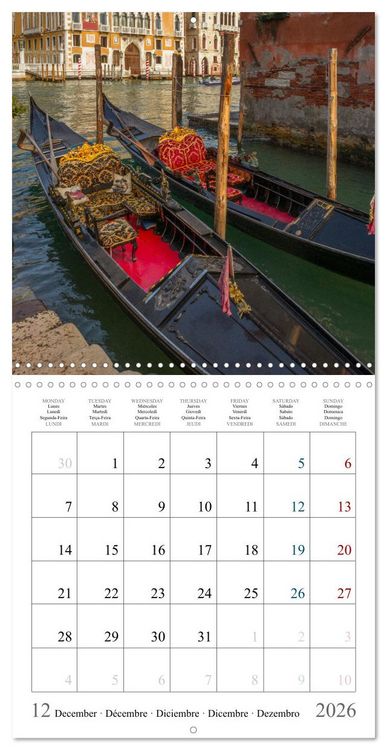 Produktbild: Romantic corners in Venice (Wall Calendar 2026 12 &times; 12 Inch) CALVENDO 12 Month Wall Calendar