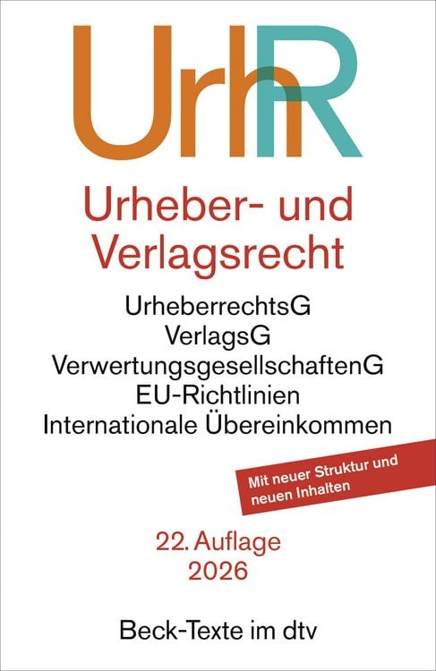 Produktbild: Urheber- und Verlagsrecht