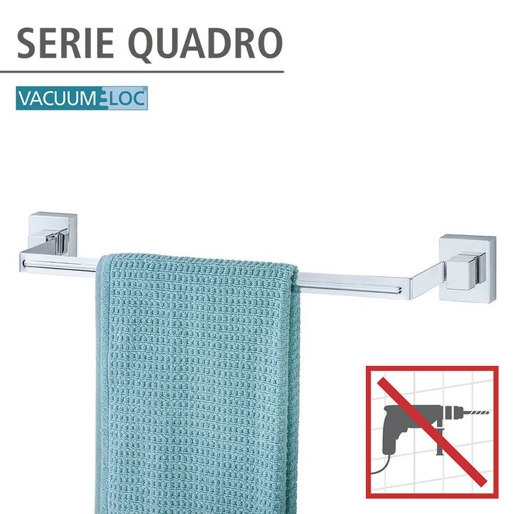 Produktbild: Vacuum-Loc&reg; Badetuchstange Uno Mod. Quadro Edelstahl, Befestigen ohne bohren