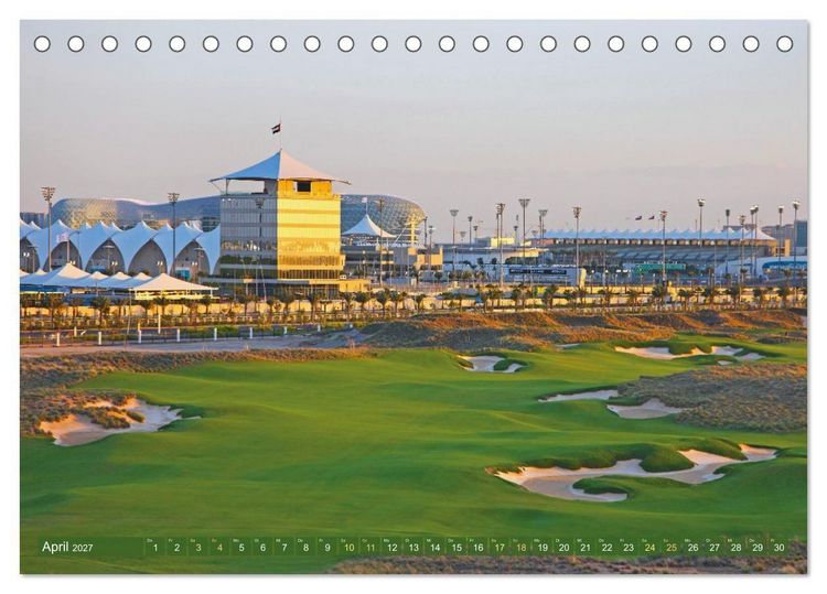 Produktbild: Golfparadiese der Welt (Tischkalender 2027 DIN A5 quer), CALVENDO Monatskalender