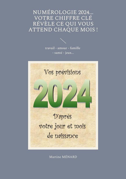 Produktbild: Num&eacute;rologie 2024... Votre chiffre cl&eacute; r&eacute;v&egrave;le ce qui vous attend chaque mois !